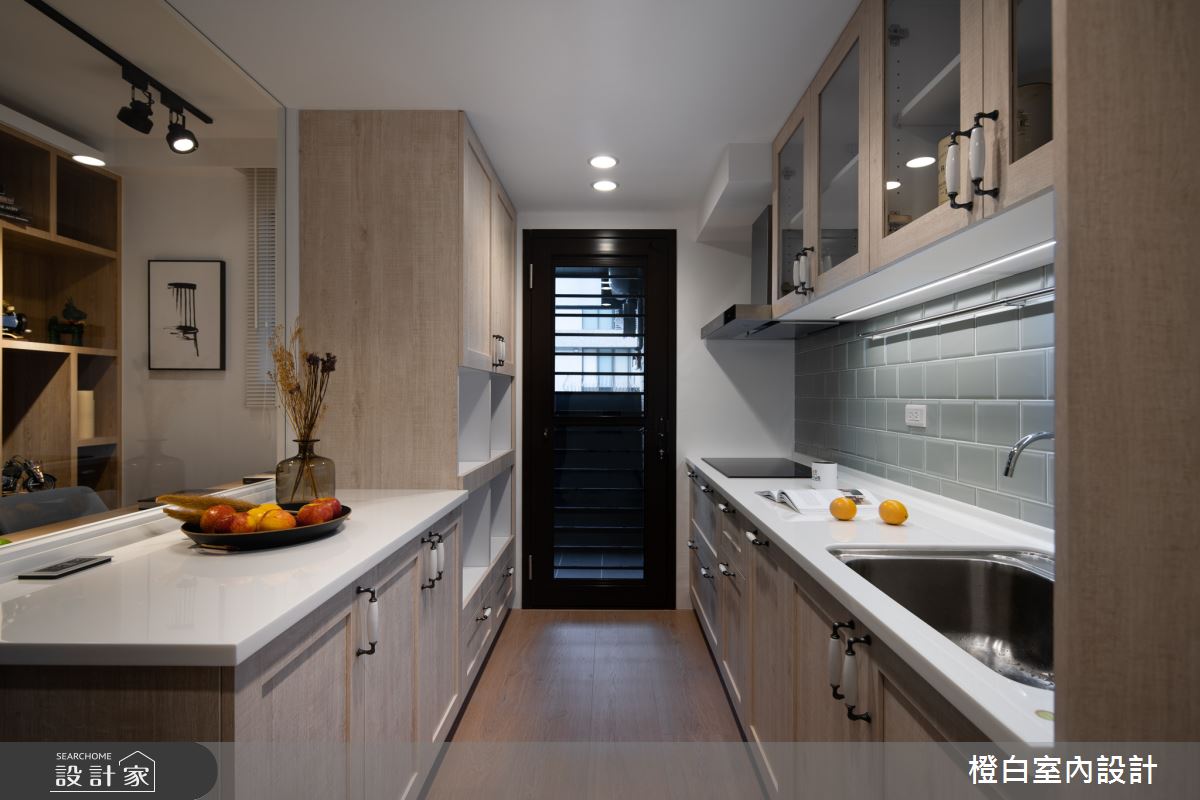 30坪新成屋(5年以下)＿混搭風廚房案例圖片＿橙白室內裝修設計工程有限公司＿橙白_71布拉諾花園之16