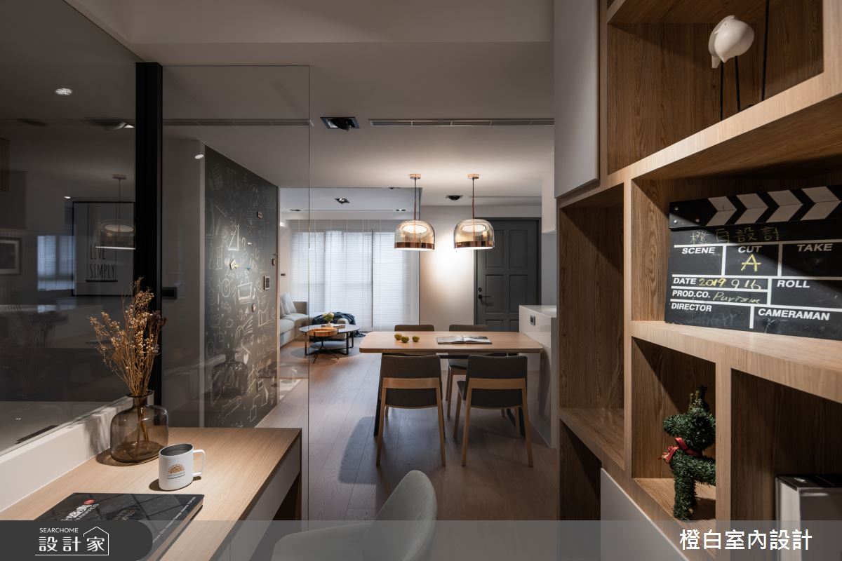 30坪新成屋(5年以下)＿混搭風餐廳書房案例圖片＿橙白室內裝修設計工程有限公司＿橙白_71布拉諾花園之14