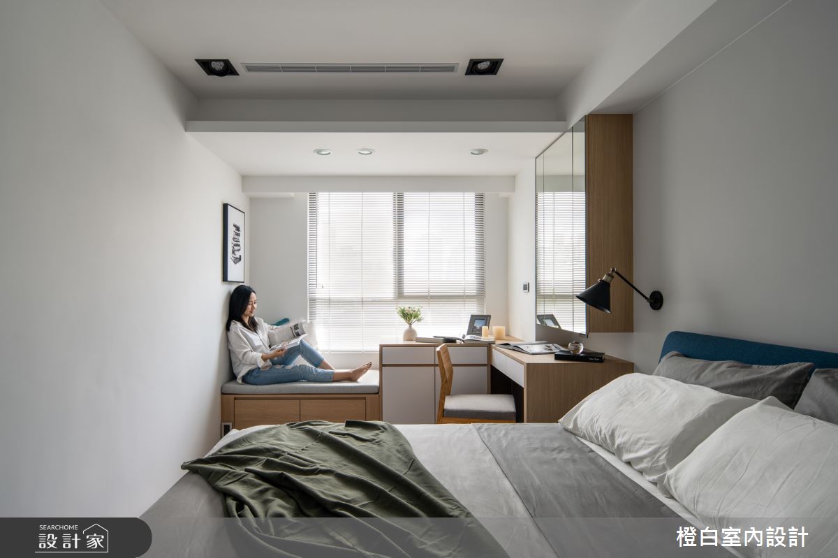 30坪新成屋(5年以下)＿混搭風臥室臥榻案例圖片＿橙白室內裝修設計工程有限公司＿橙白_71布拉諾花園之20