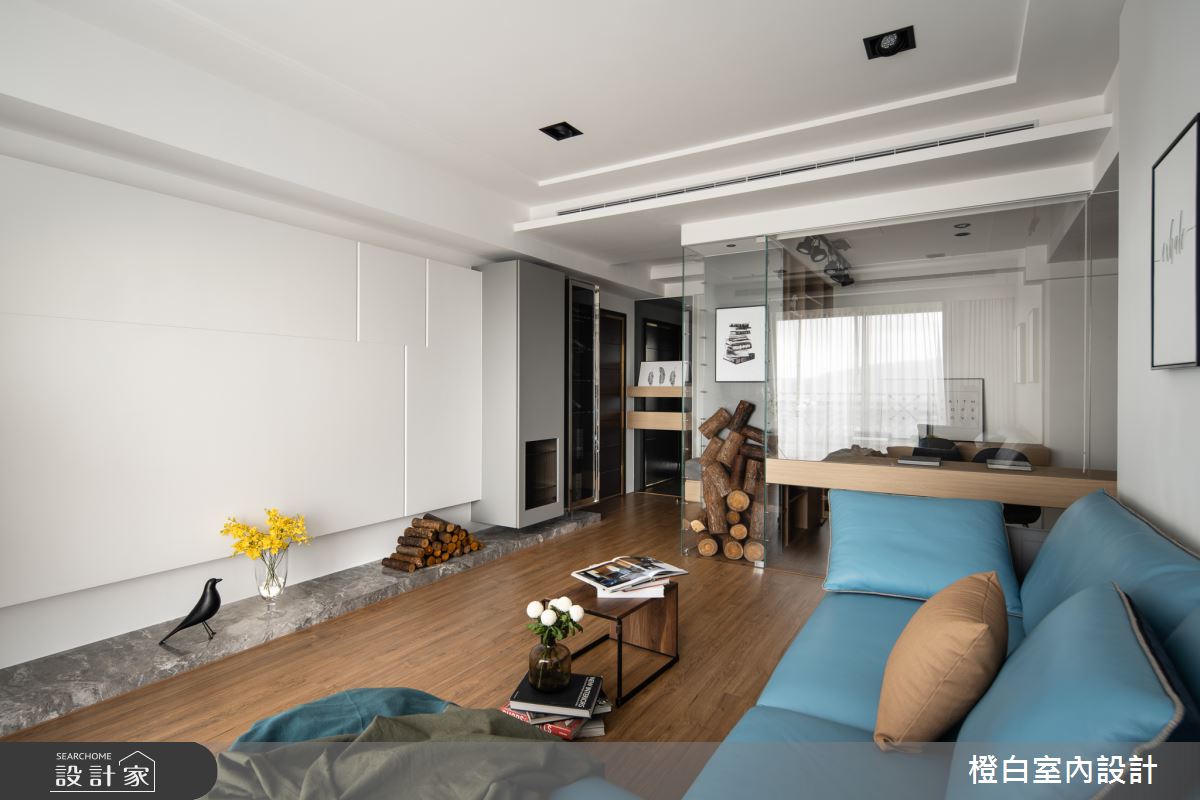 32坪中古屋(5~15年)＿混搭風玄關客廳案例圖片＿橙白室內裝修設計工程有限公司＿橙白_72世界之藝之6