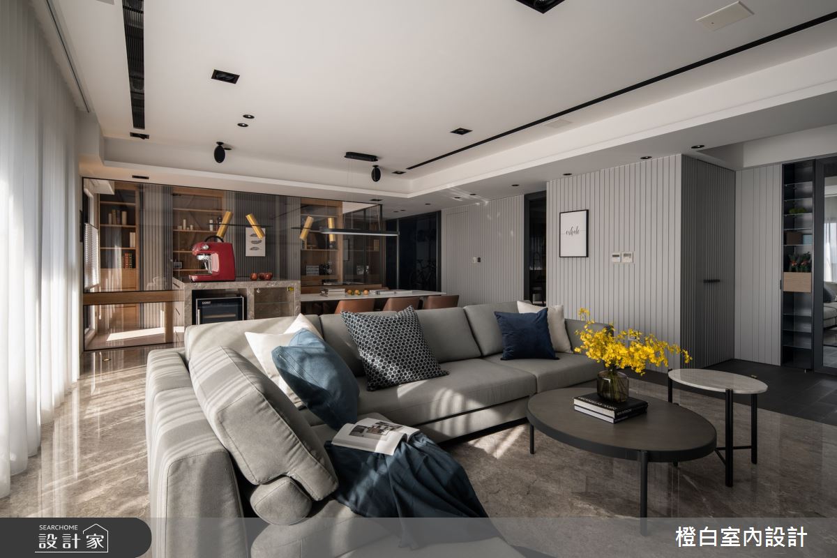 55坪新成屋(5年以下)＿混搭風客廳案例圖片＿橙白室內裝修設計工程有限公司＿橙白_74水美奇岩之11