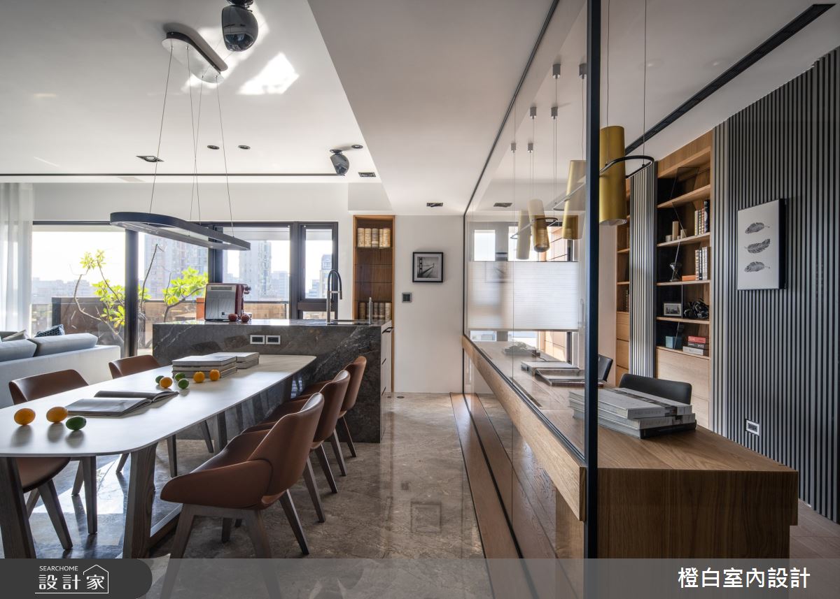 55坪新成屋(5年以下)＿混搭風餐廳書房案例圖片＿橙白室內裝修設計工程有限公司＿橙白_74水美奇岩之13