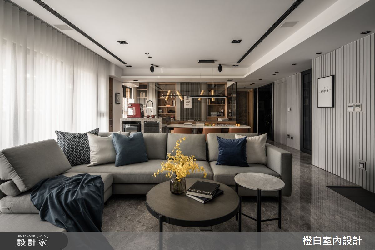 55坪新成屋(5年以下)＿混搭風客廳案例圖片＿橙白室內裝修設計工程有限公司＿橙白_74水美奇岩之3