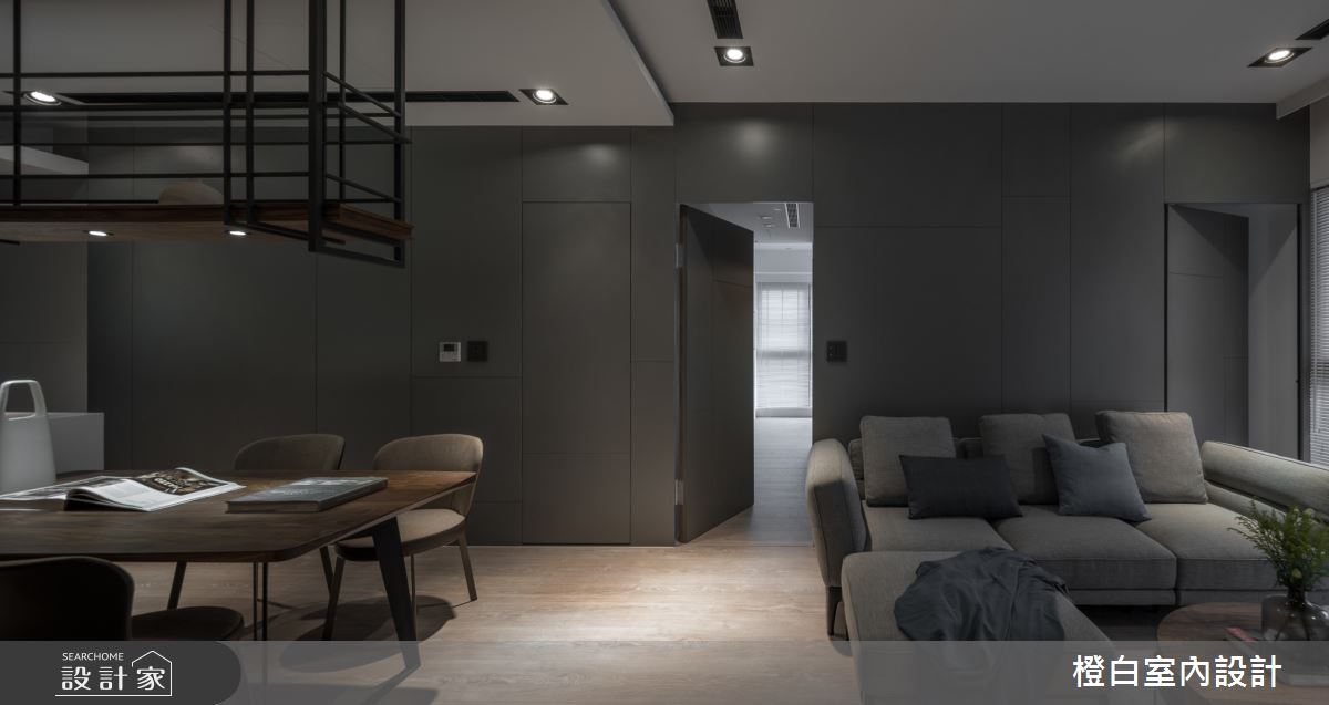 32坪新成屋(5年以下)＿混搭風客廳案例圖片＿橙白室內裝修設計工程有限公司＿橙白_75京懋朗廷會之13