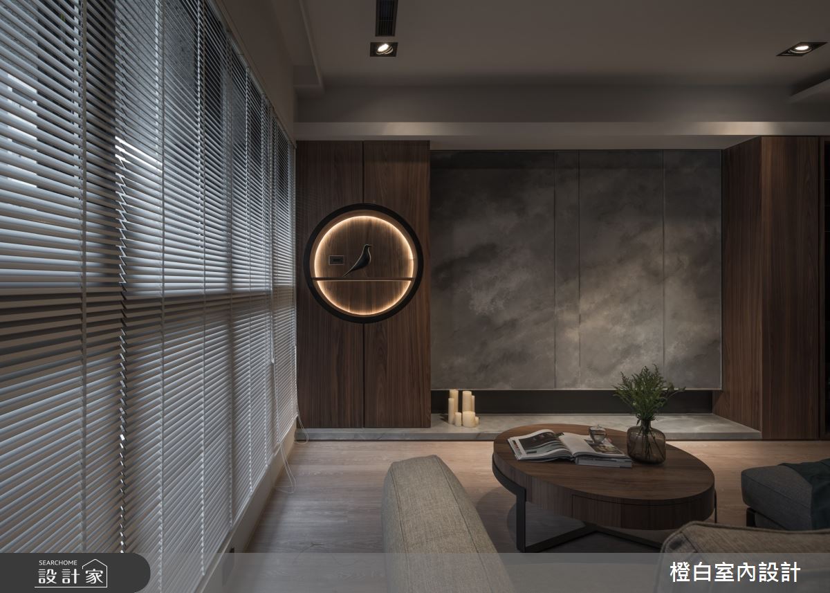 32坪新成屋(5年以下)＿混搭風客廳案例圖片＿橙白室內裝修設計工程有限公司＿橙白_75京懋朗廷會之16