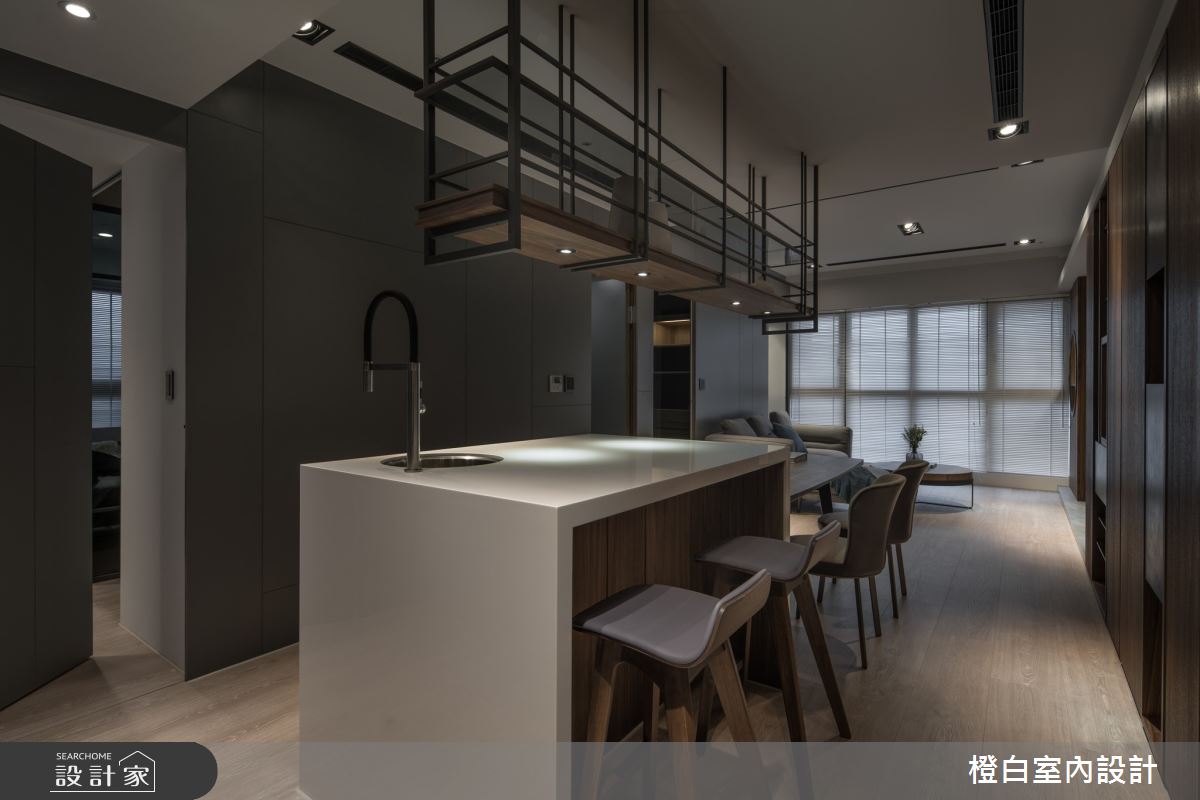 32坪新成屋(5年以下)＿混搭風吧檯案例圖片＿橙白室內裝修設計工程有限公司＿橙白_75京懋朗廷會之7