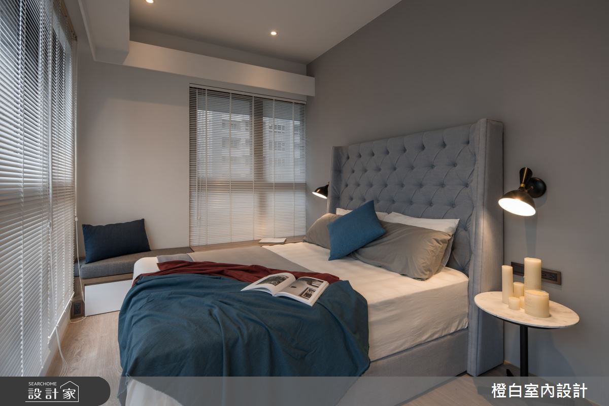 32坪新成屋(5年以下)＿混搭風臥室案例圖片＿橙白室內裝修設計工程有限公司＿橙白_75京懋朗廷會之19