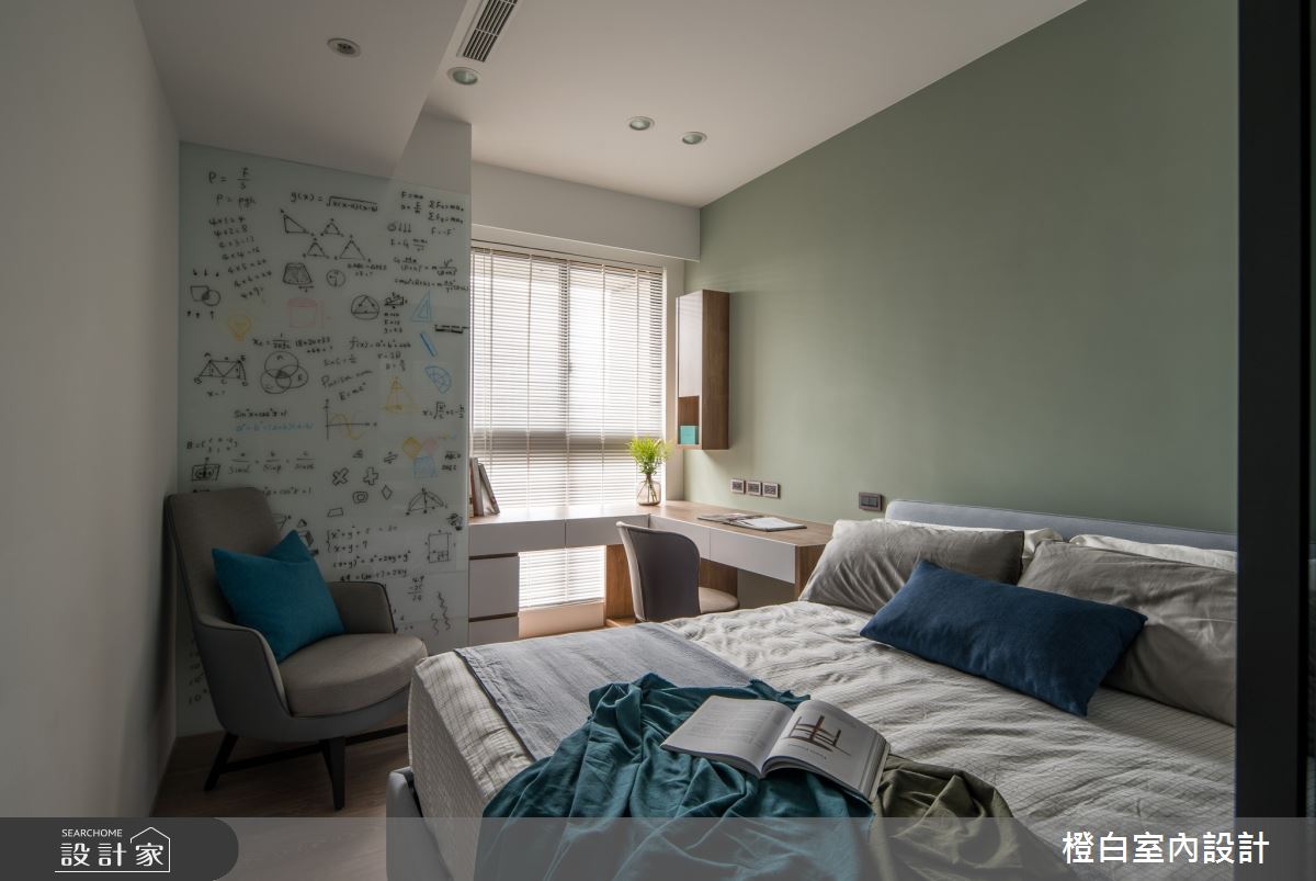 32坪新成屋(5年以下)＿混搭風臥室案例圖片＿橙白室內裝修設計工程有限公司＿橙白_75京懋朗廷會之22