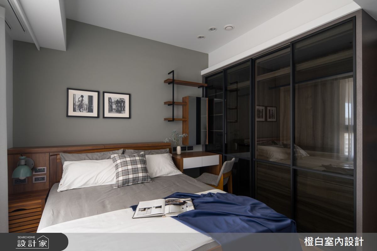 40坪新成屋(5年以下)＿混搭風臥室案例圖片＿橙白室內裝修設計工程有限公司＿橙白_77太子馥之19