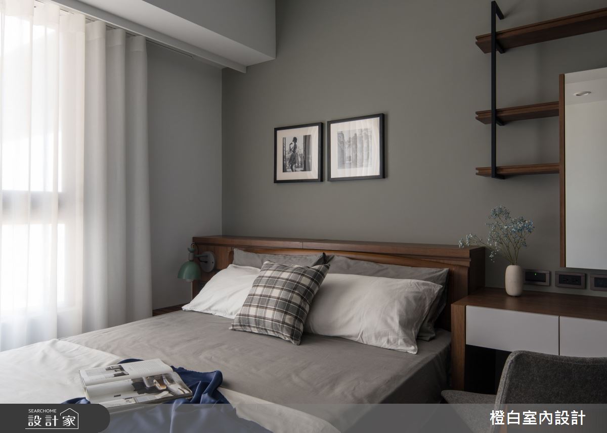 40坪新成屋(5年以下)＿混搭風臥室案例圖片＿橙白室內裝修設計工程有限公司＿橙白_77太子馥之18