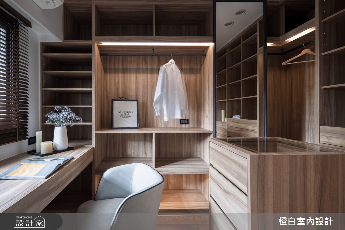 45坪老屋(16~30年)＿混搭風更衣間案例圖片＿橙白室內裝修設計工程有限公司＿橙白_79義豐庭之43