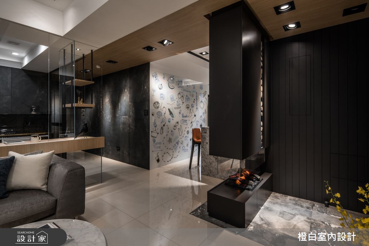 38坪新成屋(5年以下)＿現代風玄關案例圖片＿橙白室內裝修設計工程有限公司＿橙白_80天璽之2