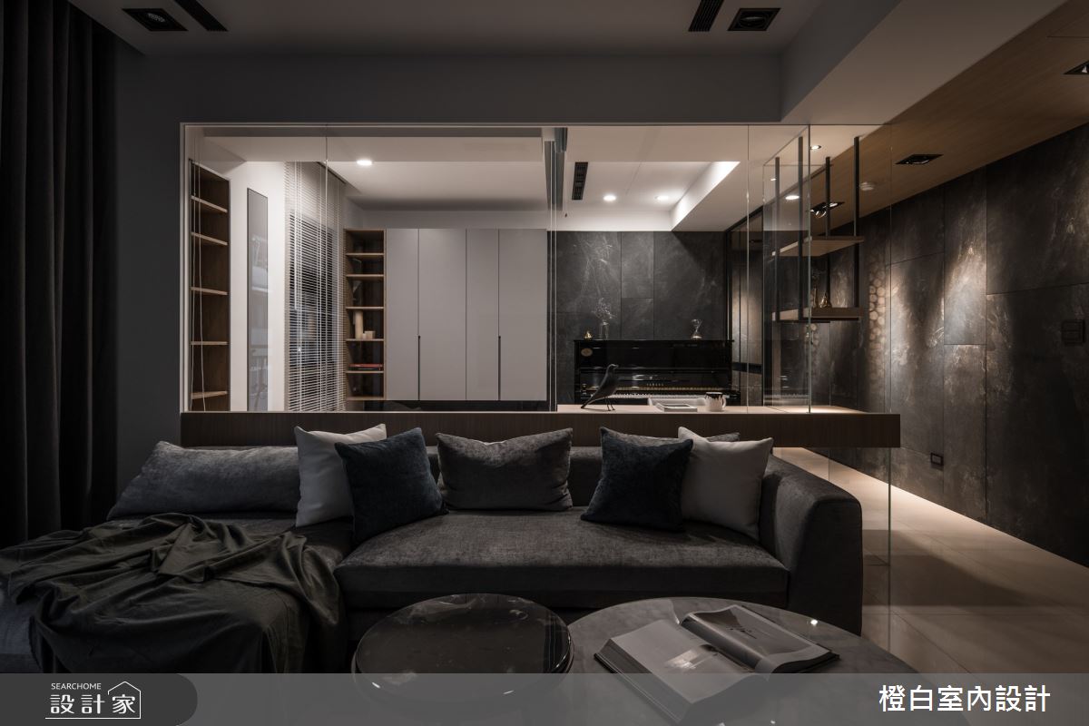 38坪新成屋(5年以下)＿現代風客廳案例圖片＿橙白室內裝修設計工程有限公司＿橙白_80天璽之5