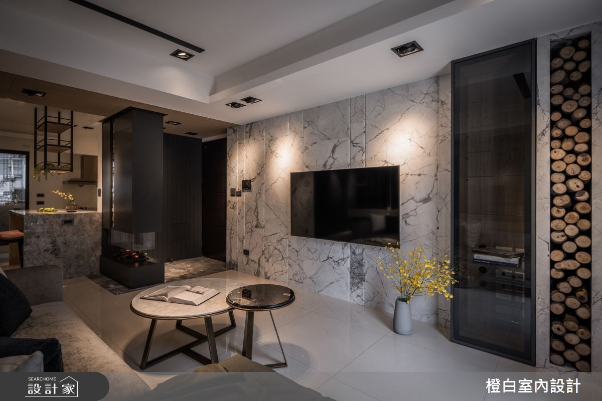 38坪新成屋(5年以下)＿現代風客廳案例圖片＿橙白室內裝修設計工程有限公司＿橙白_80天璽之14