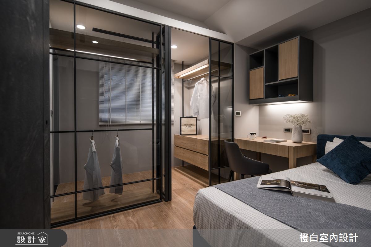 38坪新成屋(5年以下)＿現代風臥室更衣間案例圖片＿橙白室內裝修設計工程有限公司＿橙白_80天璽之43
