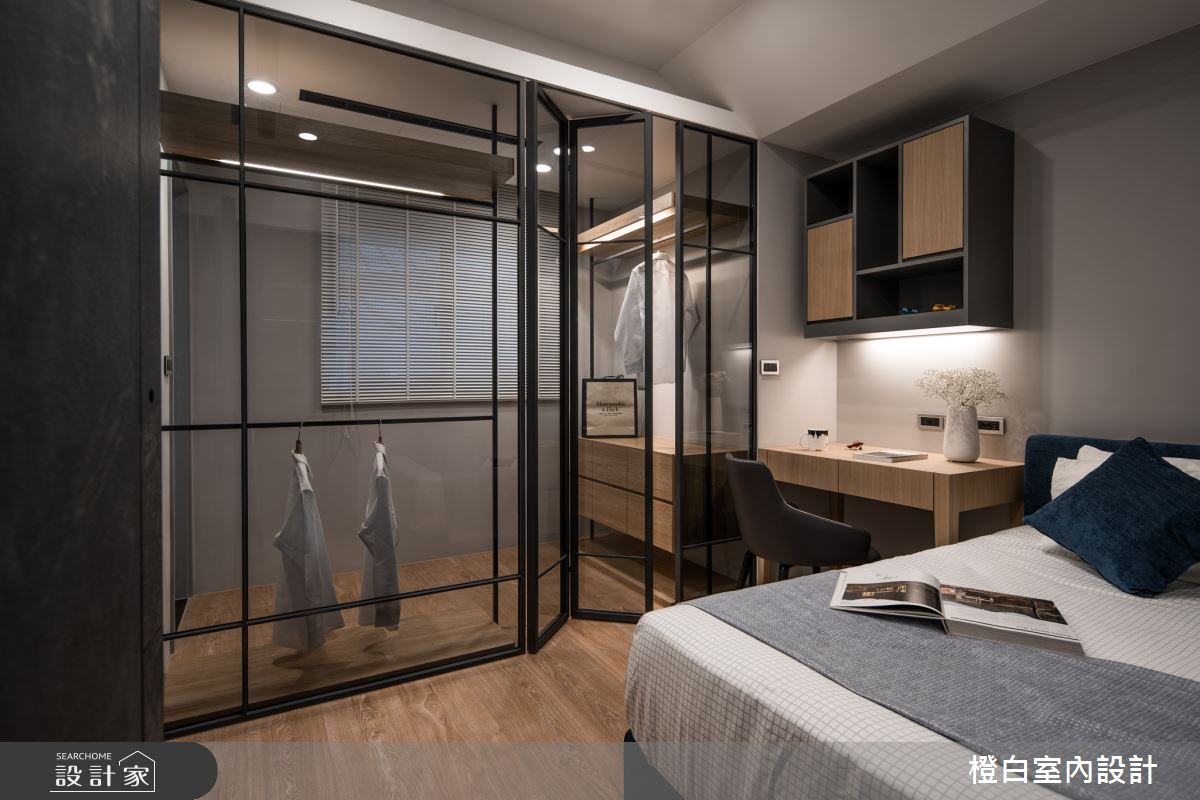 38坪新成屋(5年以下)＿現代風臥室更衣間案例圖片＿橙白室內裝修設計工程有限公司＿橙白_80天璽之44
