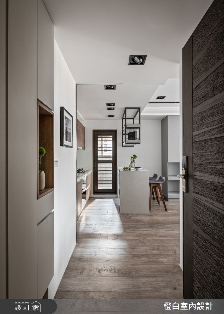 18坪新成屋(5年以下)＿現代風玄關案例圖片＿橙白室內裝修設計工程有限公司＿橙白_81富廣美美之2