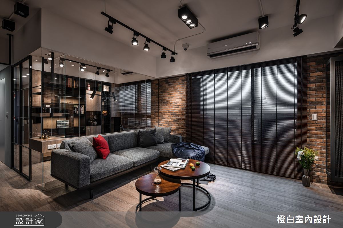 32坪新成屋(5年以下)＿混搭風客廳案例圖片＿橙白室內裝修設計工程有限公司＿橙白_82聚合發艾麗之8