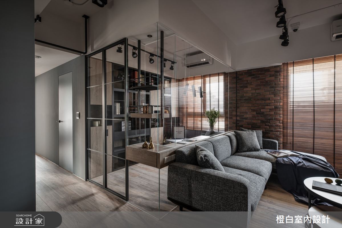 32坪新成屋(5年以下)＿混搭風客廳案例圖片＿橙白室內裝修設計工程有限公司＿橙白_82聚合發艾麗之15