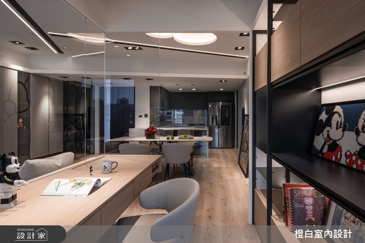 34坪新成屋(5年以下)＿混搭風餐廳書房案例圖片＿橙白室內裝修設計工程有限公司＿橙白_83鄉林山海滙之21
