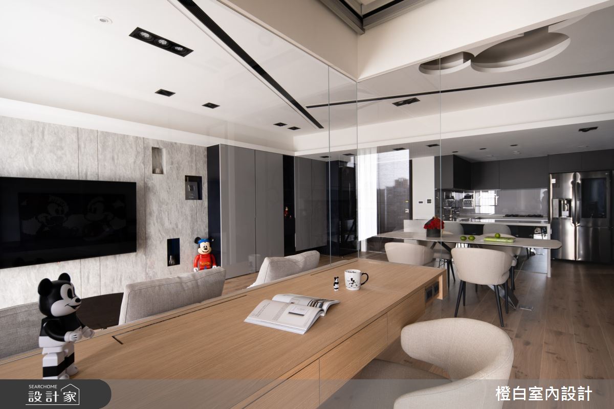 34坪新成屋(5年以下)＿混搭風玄關客廳書房案例圖片＿橙白室內裝修設計工程有限公司＿橙白_83鄉林山海滙之22