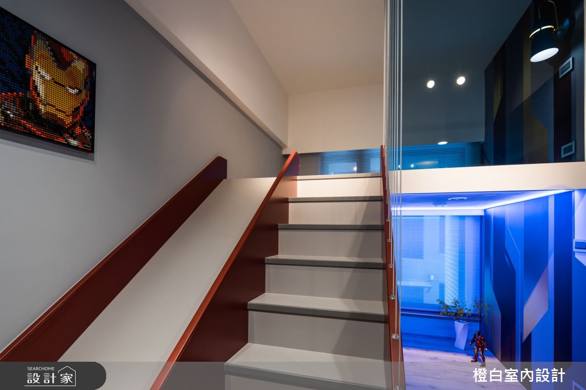 34坪新成屋(5年以下)＿混搭風兒童房樓梯兒童房案例圖片＿橙白室內裝修設計工程有限公司＿橙白_83鄉林山海滙之37