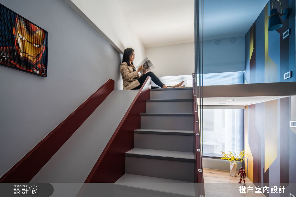 34坪新成屋(5年以下)＿混搭風兒童房樓梯兒童房案例圖片＿橙白室內裝修設計工程有限公司＿橙白_83鄉林山海滙之38