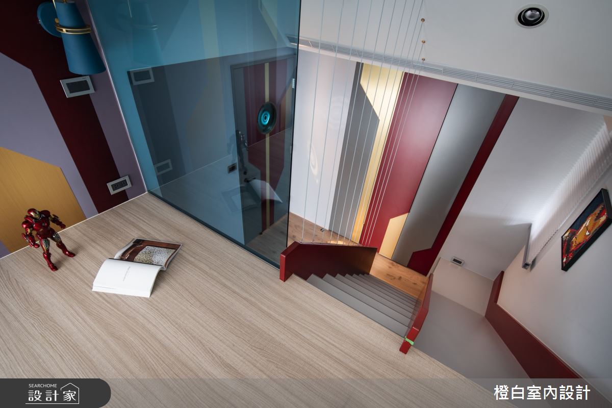 34坪新成屋(5年以下)＿混搭風兒童房樓梯兒童房案例圖片＿橙白室內裝修設計工程有限公司＿橙白_83鄉林山海滙之39