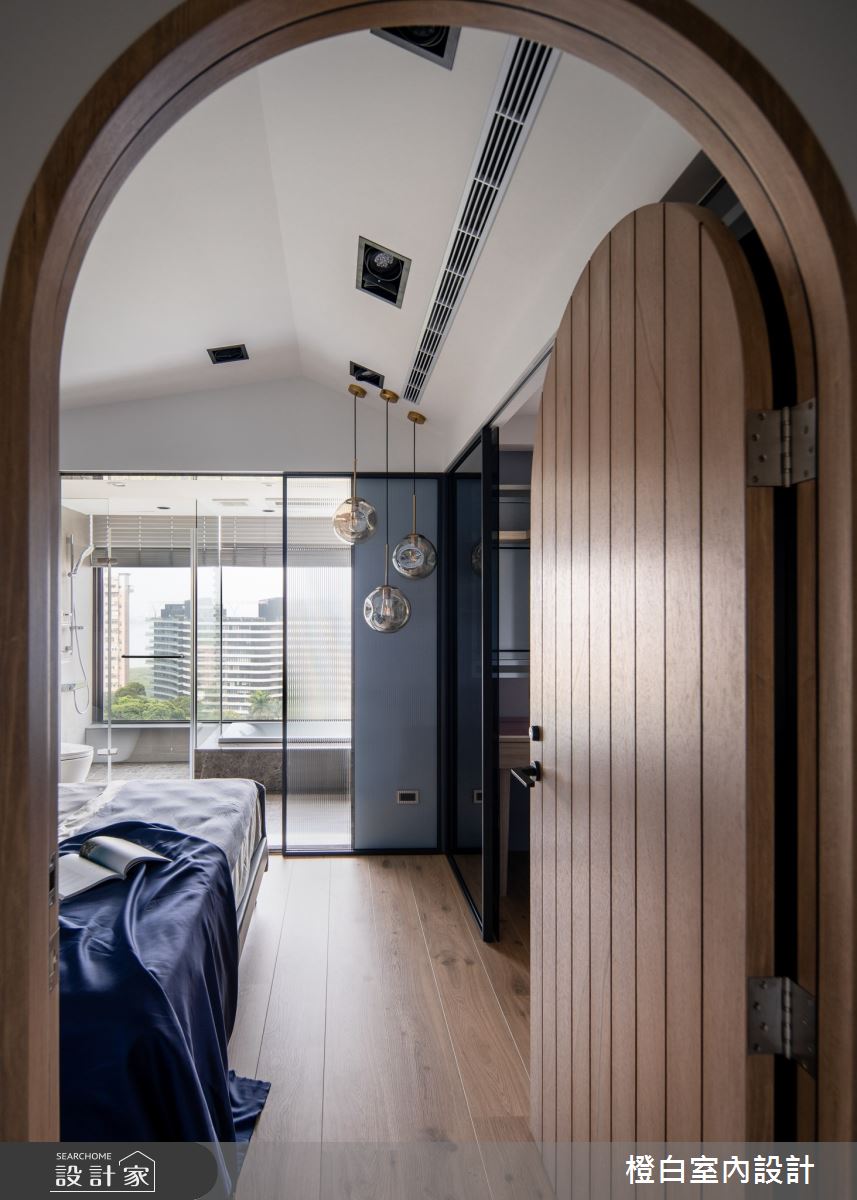 34坪新成屋(5年以下)＿混搭風臥室浴室案例圖片＿橙白室內裝修設計工程有限公司＿橙白_83鄉林山海滙之42