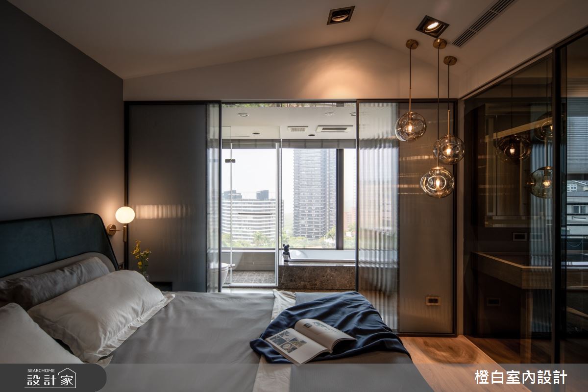 34坪新成屋(5年以下)＿混搭風臥室浴室案例圖片＿橙白室內裝修設計工程有限公司＿橙白_83鄉林山海滙之51