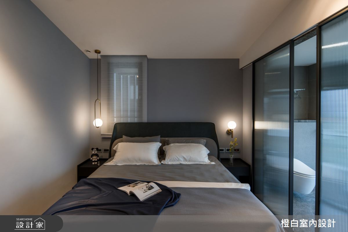 34坪新成屋(5年以下)＿混搭風臥室浴室案例圖片＿橙白室內裝修設計工程有限公司＿橙白_83鄉林山海滙之49