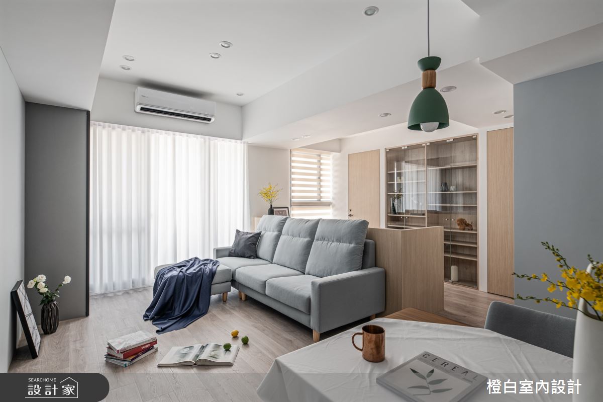 25坪新成屋(5年以下)＿北歐風客廳餐廳案例圖片＿橙白室內裝修設計工程有限公司＿橙白_84富宇大雅之3