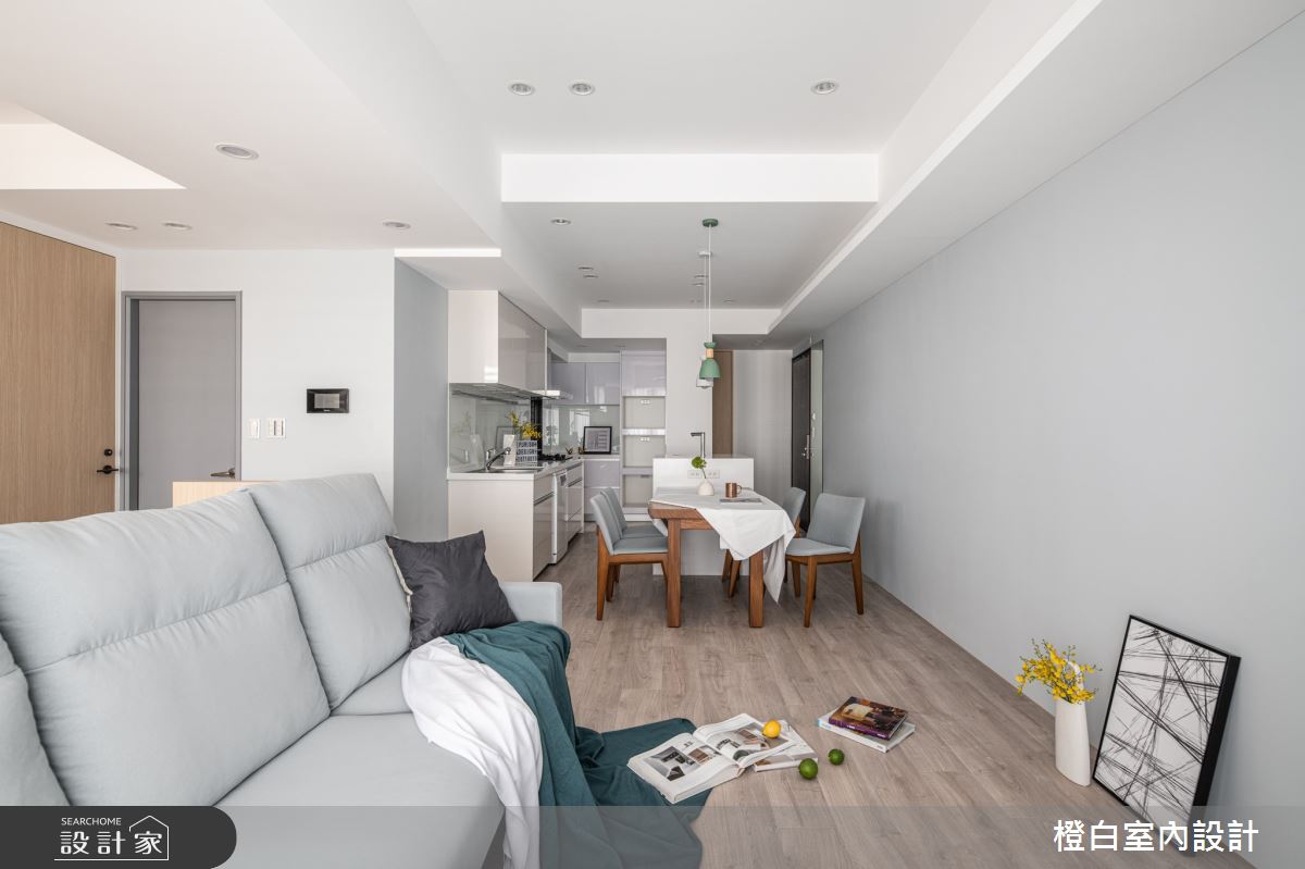 25坪新成屋(5年以下)＿北歐風客廳廚房案例圖片＿橙白室內裝修設計工程有限公司＿橙白_84富宇大雅之5