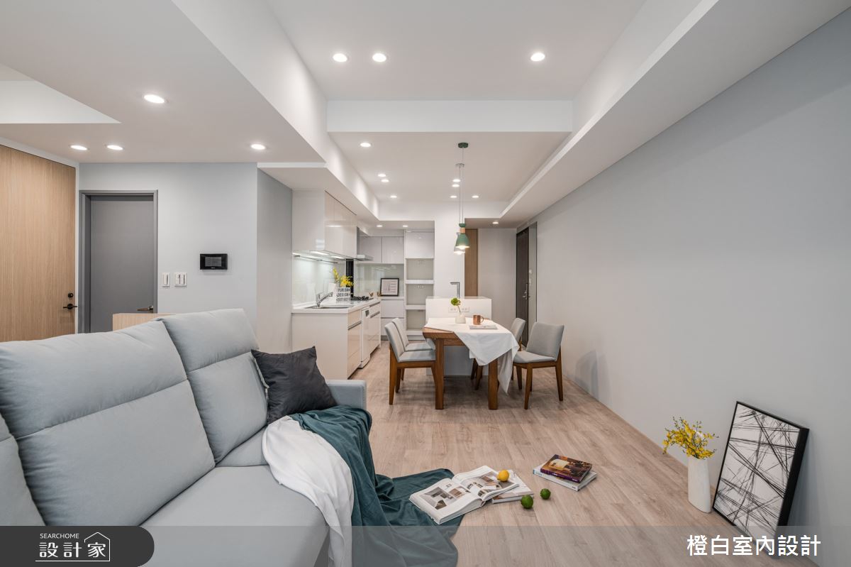 25坪新成屋(5年以下)＿北歐風客廳餐廳案例圖片＿橙白室內裝修設計工程有限公司＿橙白_84富宇大雅之6