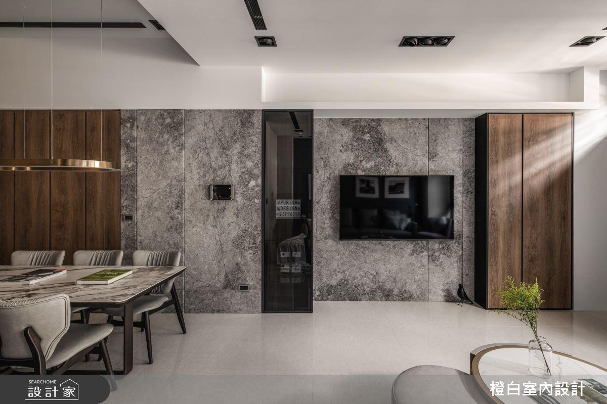 95坪預售屋＿混搭風客廳餐廳吧檯案例圖片＿橙白室內裝修設計工程有限公司＿橙白_85宗大陶裡原之6