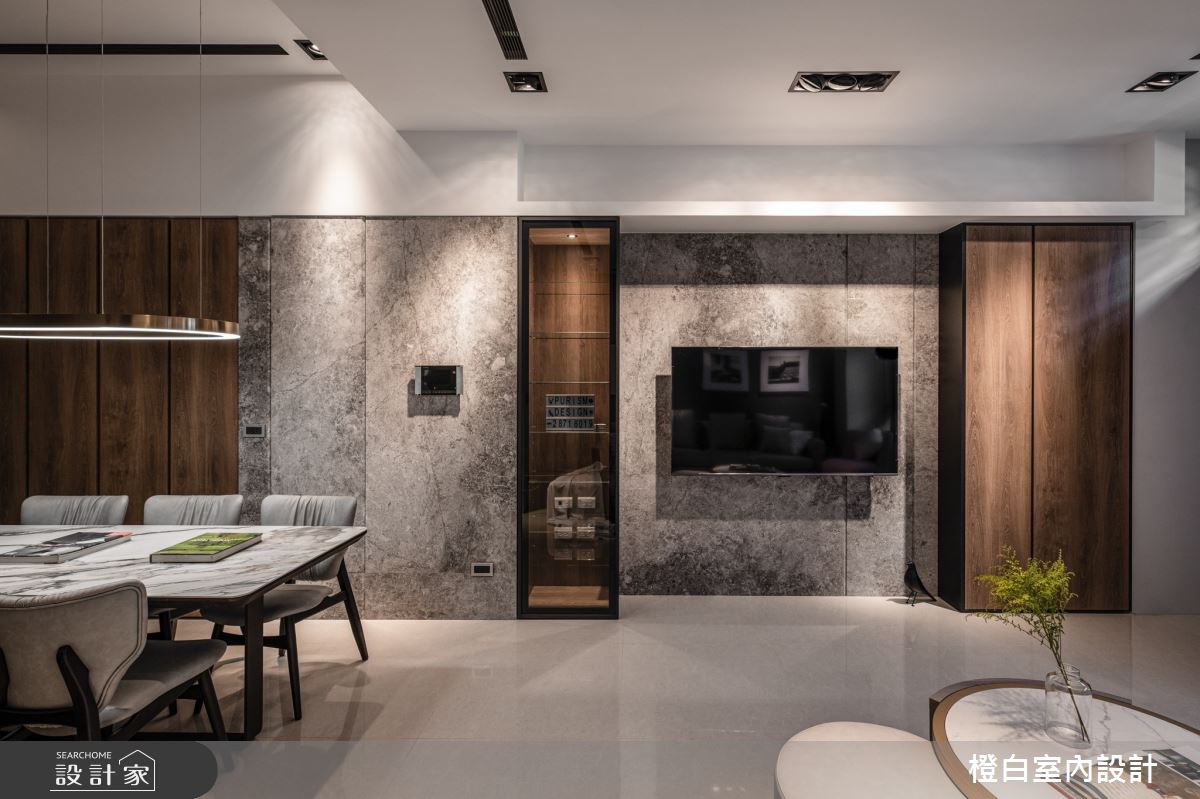 95坪預售屋＿混搭風客廳餐廳吧檯案例圖片＿橙白室內裝修設計工程有限公司＿橙白_85宗大陶裡原之7
