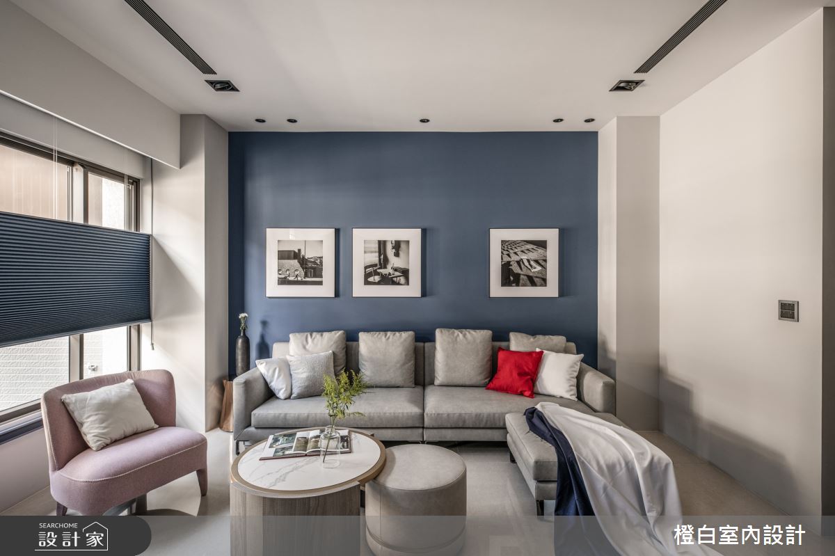 95坪預售屋＿混搭風客廳案例圖片＿橙白室內裝修設計工程有限公司＿橙白_85宗大陶裡原之8