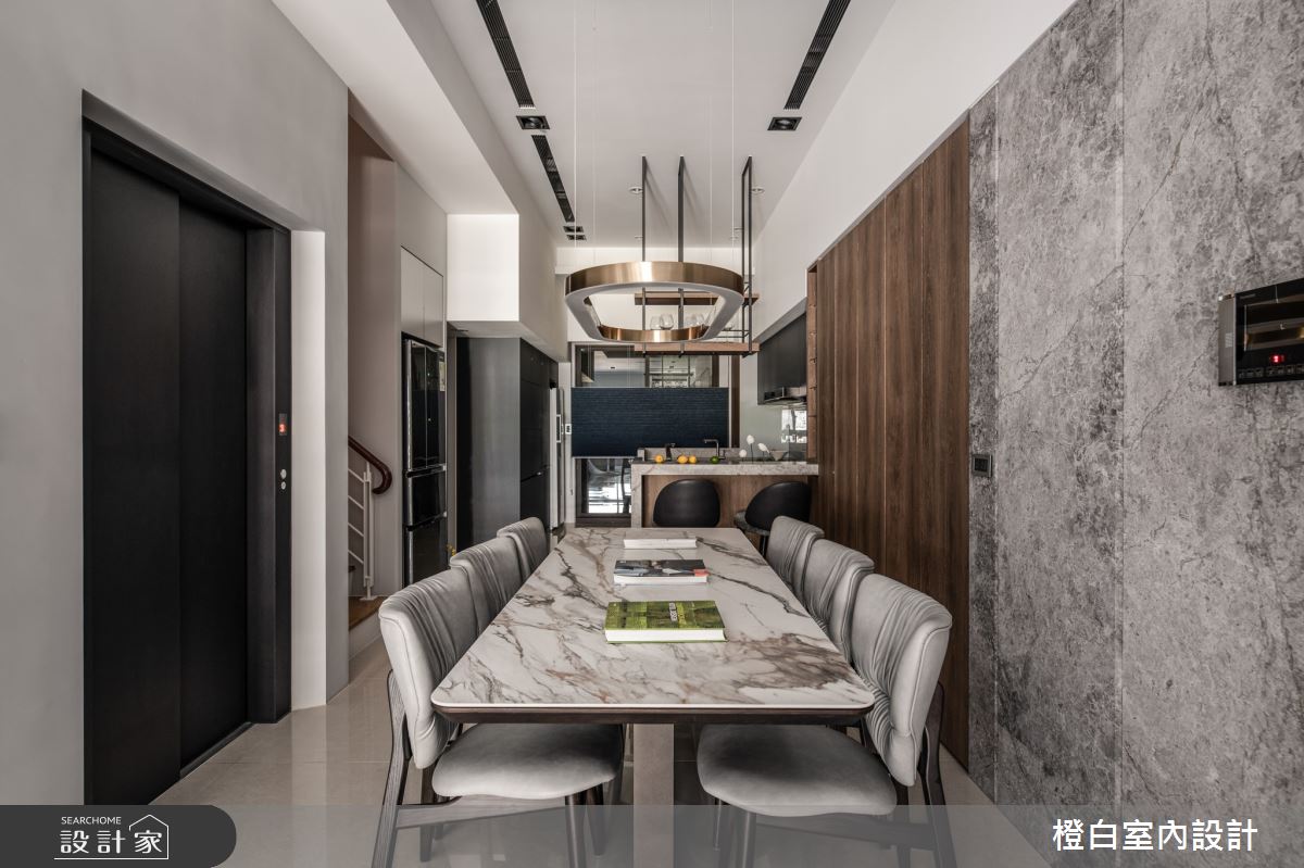 95坪預售屋＿混搭風餐廳吧檯案例圖片＿橙白室內裝修設計工程有限公司＿橙白_85宗大陶裡原之10