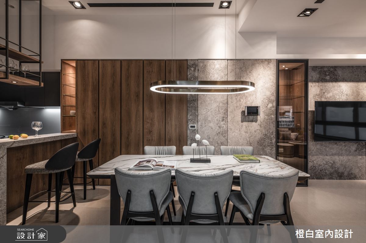 95坪預售屋＿混搭風餐廳吧檯案例圖片＿橙白室內裝修設計工程有限公司＿橙白_85宗大陶裡原之12