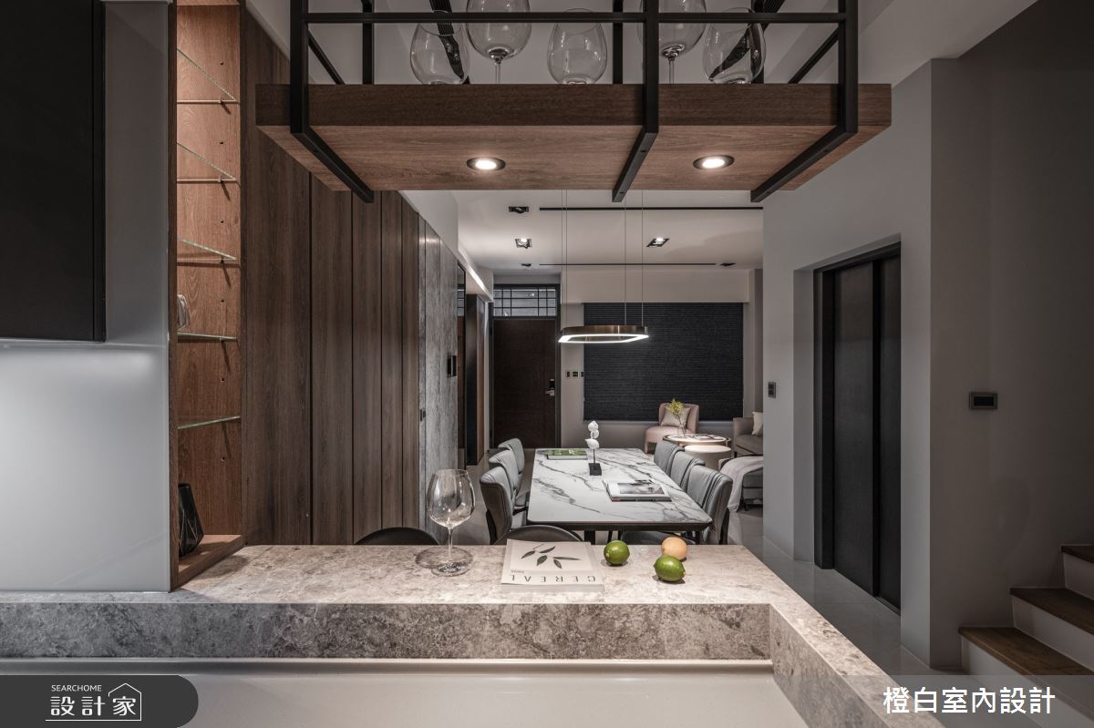 95坪預售屋＿混搭風餐廳吧檯案例圖片＿橙白室內裝修設計工程有限公司＿橙白_85宗大陶裡原之17