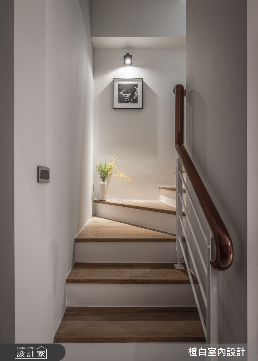95坪預售屋＿混搭風樓梯案例圖片＿橙白室內裝修設計工程有限公司＿橙白_85宗大陶裡原之21