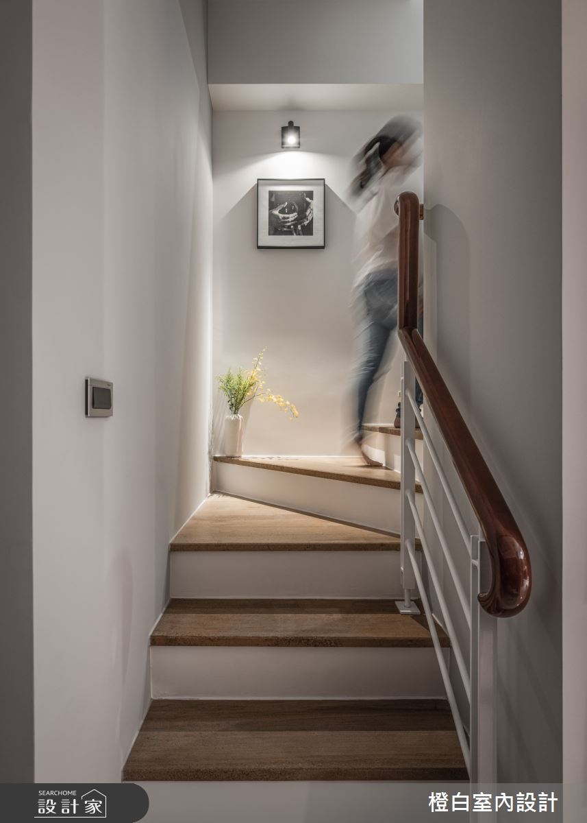 95坪預售屋＿混搭風樓梯案例圖片＿橙白室內裝修設計工程有限公司＿橙白_85宗大陶裡原之22