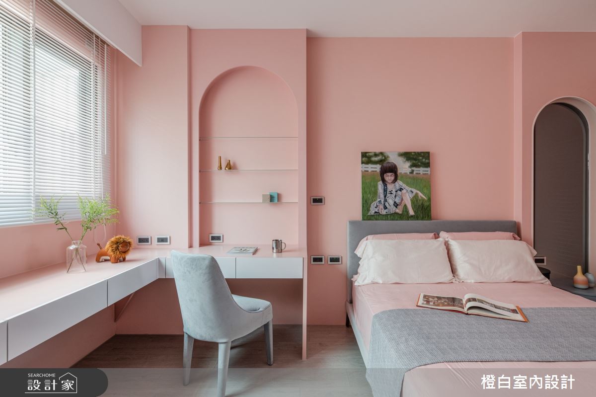 95坪預售屋＿混搭風臥室兒童房兒童房案例圖片＿橙白室內裝修設計工程有限公司＿橙白_85宗大陶裡原之571