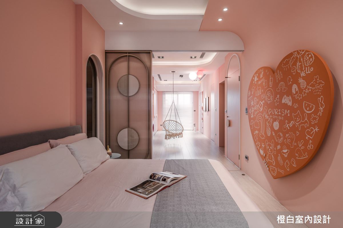 95坪預售屋＿混搭風臥室兒童房兒童房案例圖片＿橙白室內裝修設計工程有限公司＿橙白_85宗大陶裡原之86