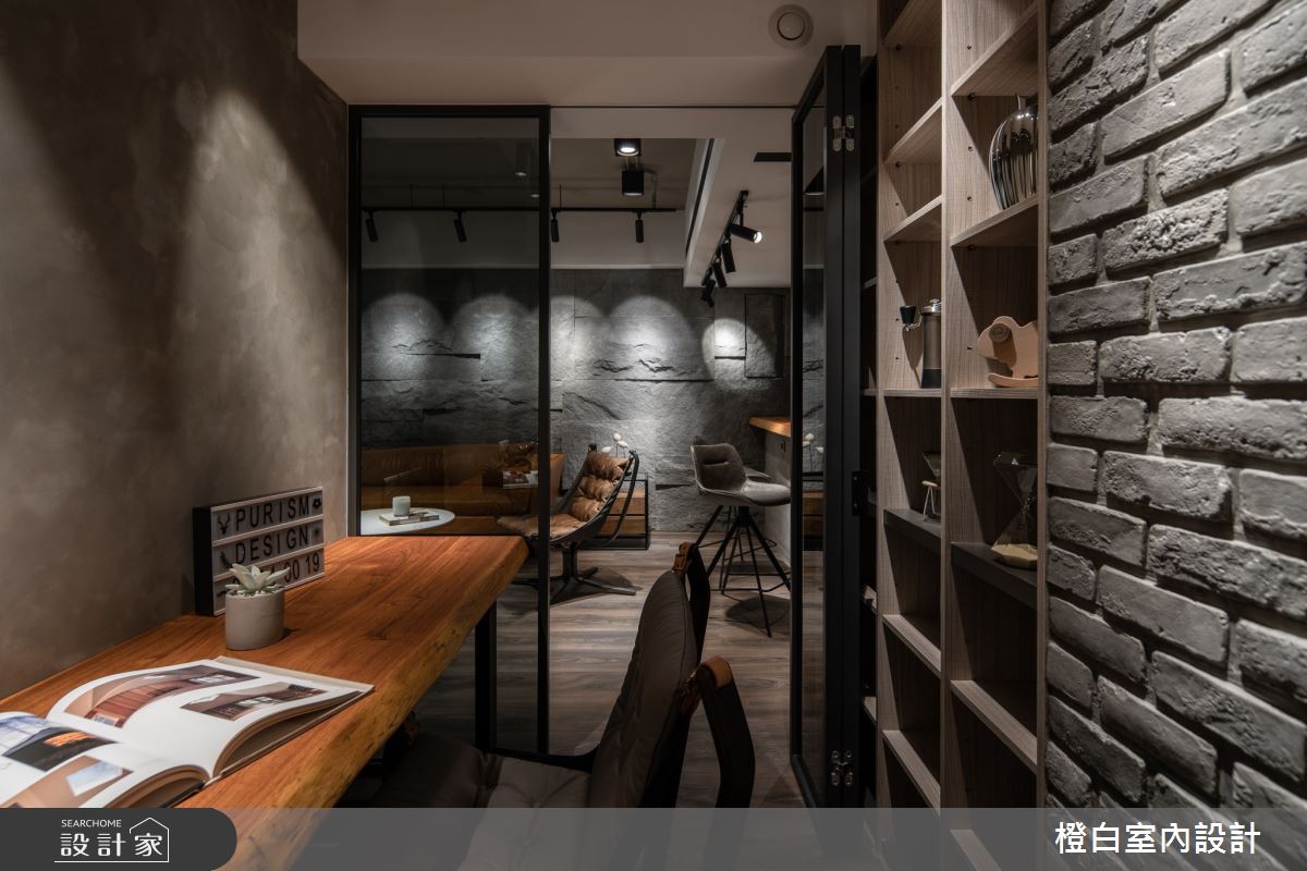 25坪中古屋(5~15年)＿混搭風書房案例圖片＿橙白室內裝修設計工程有限公司＿橙白_86哈佛名門之27