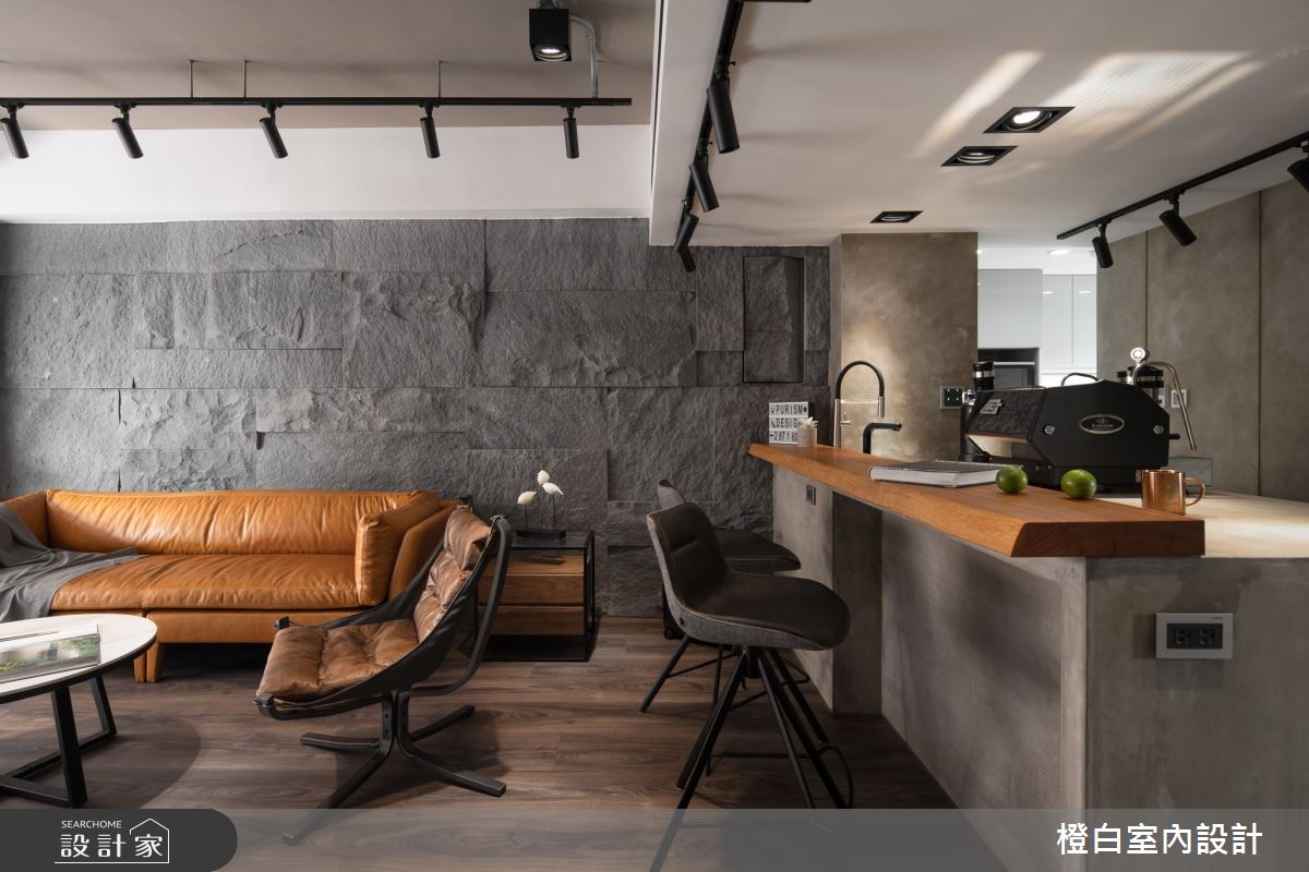 25坪中古屋(5~15年)＿混搭風客廳餐廳吧檯中島案例圖片＿橙白室內裝修設計工程有限公司＿橙白_86哈佛名門之13