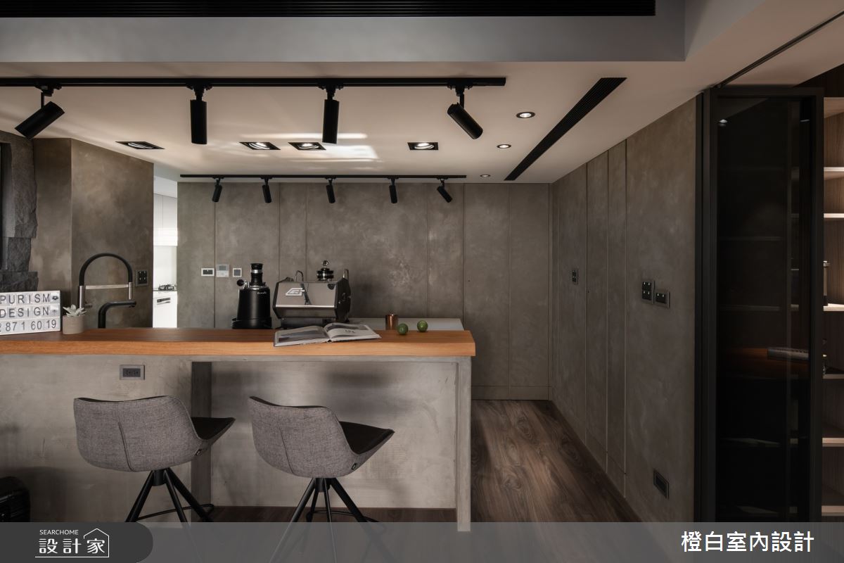 25坪中古屋(5~15年)＿混搭風餐廳吧檯中島案例圖片＿橙白室內裝修設計工程有限公司＿橙白_86哈佛名門之15