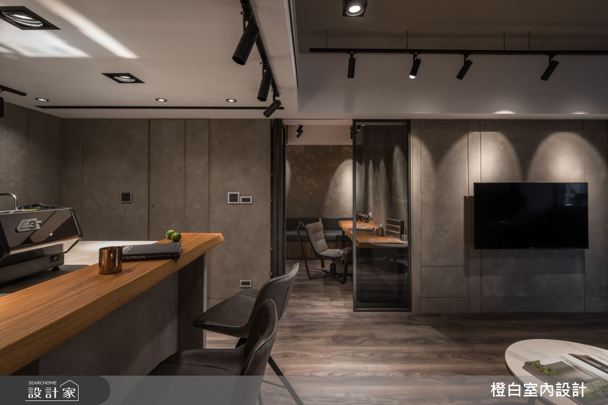 25坪中古屋(5~15年)＿混搭風餐廳吧檯書房中島案例圖片＿橙白室內裝修設計工程有限公司＿橙白_86哈佛名門之20