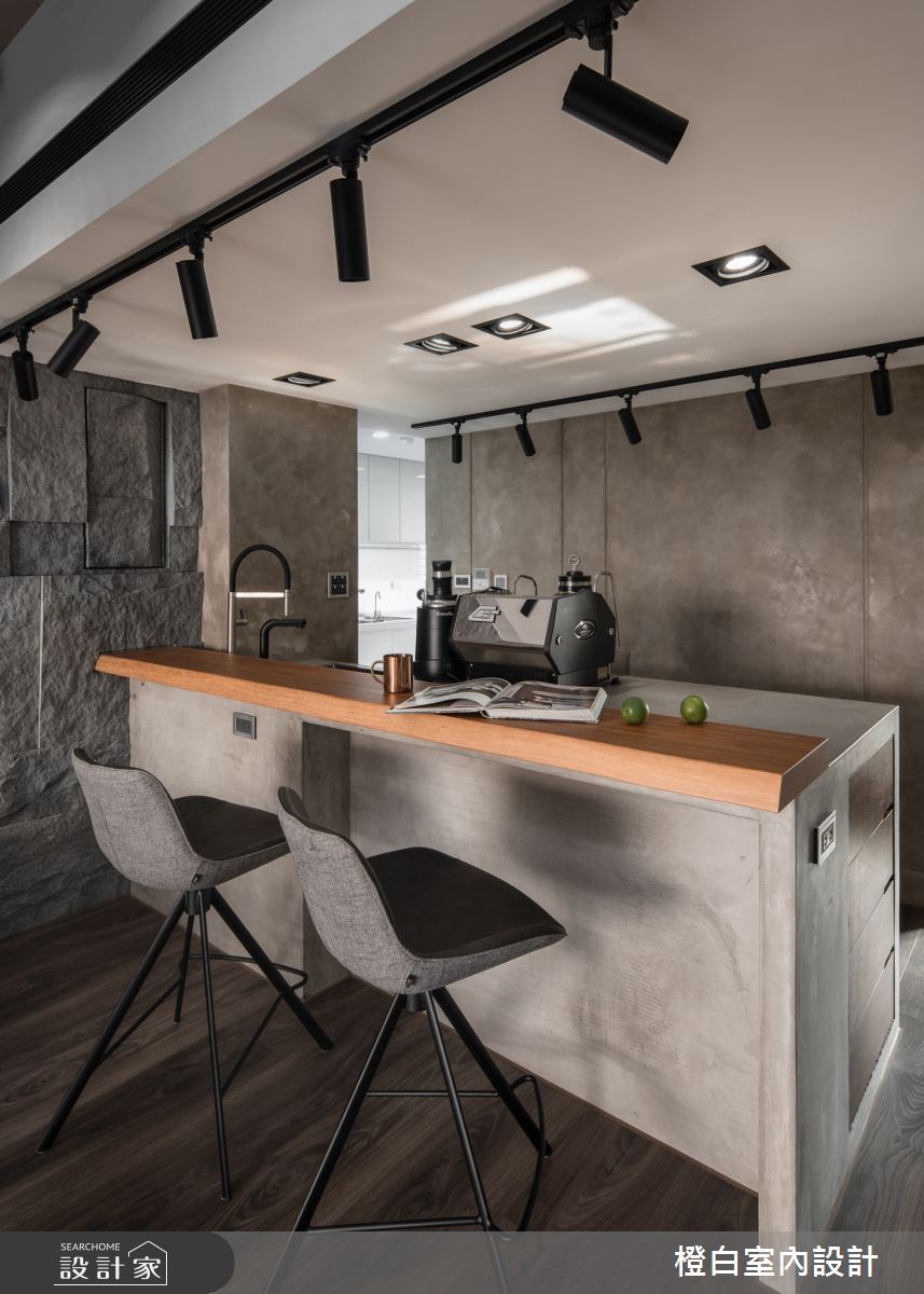 25坪中古屋(5~15年)＿混搭風餐廳吧檯中島案例圖片＿橙白室內裝修設計工程有限公司＿橙白_86哈佛名門之18