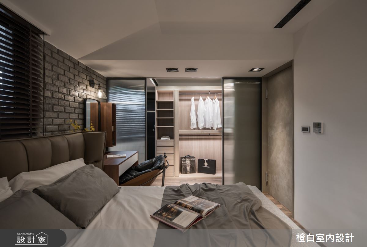 25坪中古屋(5~15年)＿混搭風臥室案例圖片＿橙白室內裝修設計工程有限公司＿橙白_86哈佛名門之34